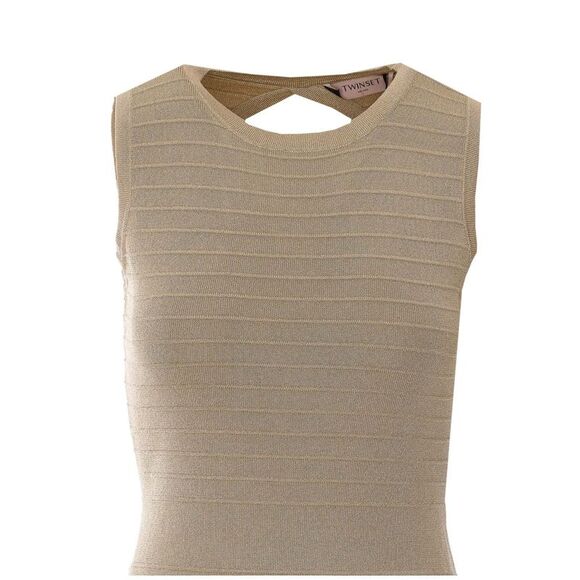 Twinset Women Long Knitted Dress With Lurex - Picture 4 of 4